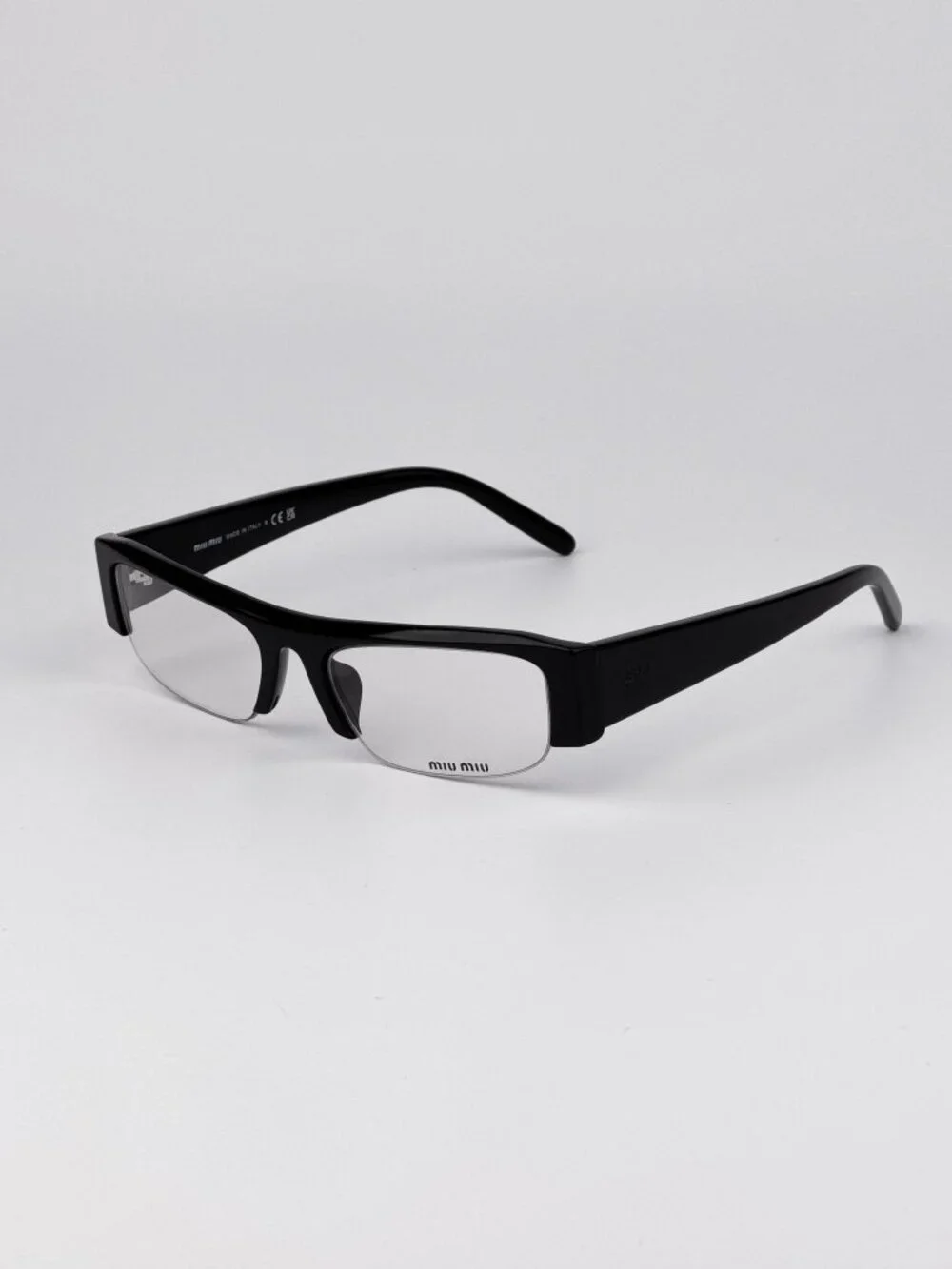 Miu Miu Women’s Eyeglasses Black Rectangle Frames MUB07S 16K08N NEW